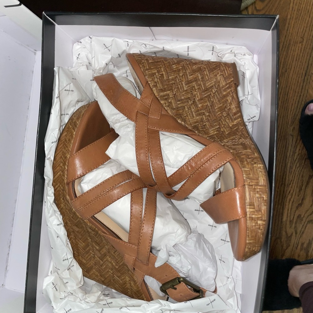 Jessica Simpson Brown Wedge Sandals